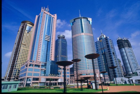 Office building in Lujiazui financial zone of Pudong,Shanghai,China