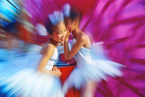 Two little ballet dancers