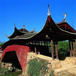 The corridor bridge of Taishun,Zhejiang Province,China