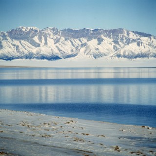 The snowview of Sailimu Lake,Sinkiang,China