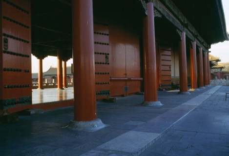 The red columns of Forbidden City,Beijing,China
