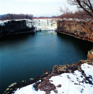 the waterfall at Jingpo Lake,Heilongjiang,China