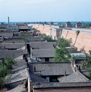 the old residence houses,ancient rampart and city wall in Pingyao,Shanxi Province,China