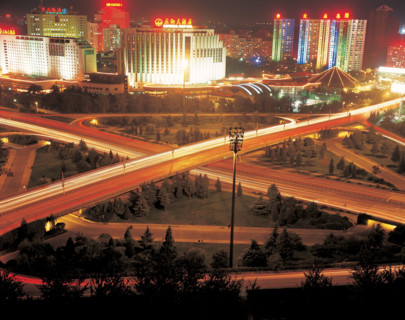 The nightscape of Beijing,China