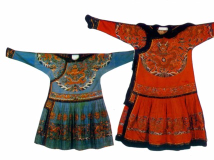 Dragon robes of emperor Jiaqing and emperor Yongzheng, Qing Dynasty,China