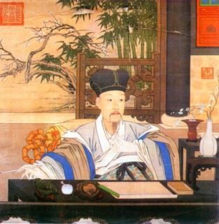 painting of emperor Qianlong reading books, Qing Dynasty