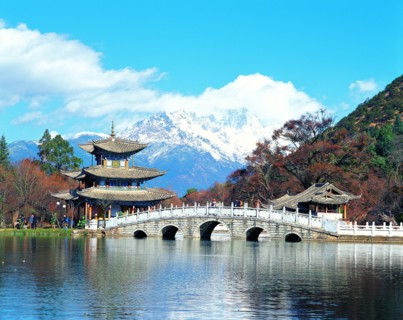The Bridge over Black Dragon Pool,Lijiang,Yunnan Province,China