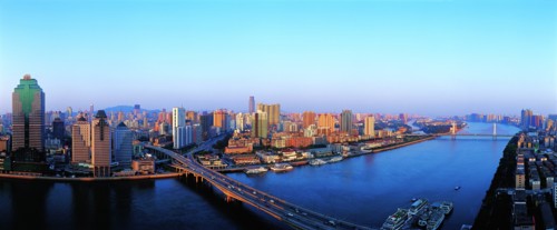 Zhujiang river across Guangzhou,China