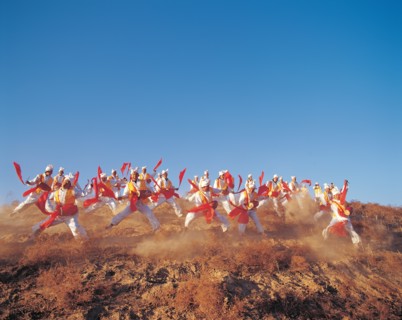 Performance of Ansai waist drum,Shanxi,China