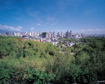 Distant view of Urumqi city,Xinjiang,China