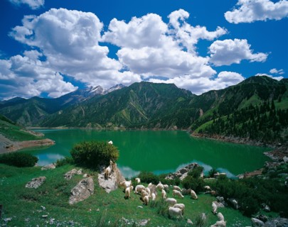 Dalongchi Lake in Kuqa,Xinjiang,China