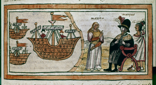 Duran, Arrivée des navires avec Hernan Cortés