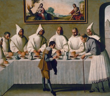 Zurbaran, St Hugo of Grenoble in the Carthusian Refectory