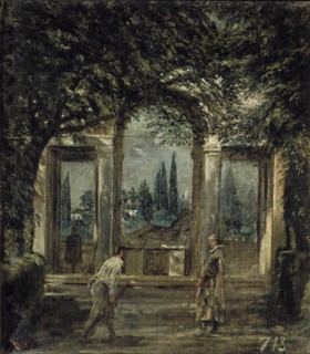 Vélasquez, Vue des jardins de la Villa Médicis à Rome