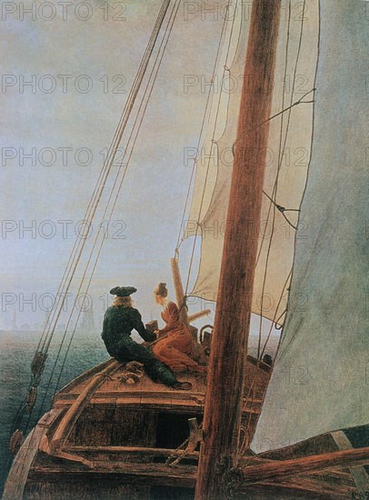 FRIEDRICH C D 1774/1840
SOBRE UN VELERO-1818-1819- 71X56 CM-OLEO SOBRE LIENZO
SAN PETESBURGO,