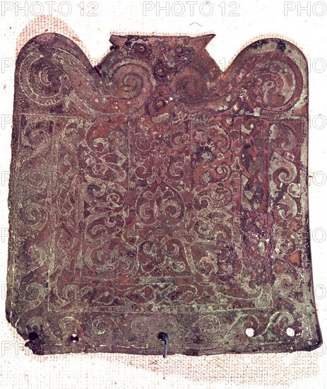 BROCHE DAMASQUINADO-VISIGODO-PROC NECROPOLIS DE TUGIA(PEAL BECERRO-JAEN)BRONCE
MADRID, MUSEO