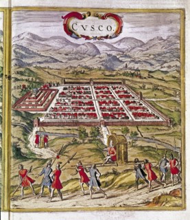 Braun and Hogenberg, Map of the city of Cuzco