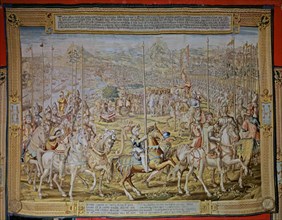 ANONIMO
GUERRA TUNEZ-CARLOS V PASA REVISTA A TROPAS EN BARNA-1535-TAPIZ-TEJIDO EN 1740
SEVILLA,