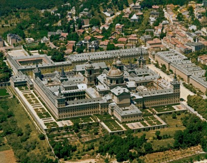 Aerial view of the Monastery of San Lorenzo del Escorial