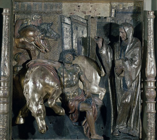 BERRUGUETE ALONSO 1488/1561
DET-CONVERSION DE TOTILA-RELIEVE DEL RETABLO DE SAN BENITO