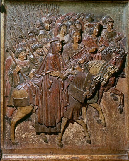 VIGARNY FELIPE 1470/1543
ALTAR MAYOR - RELIEVE - ENTRADA DE LOS RRCC Y DEL CARDENAL CISNEROS EN