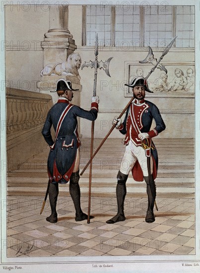 UNIFORMES DE ALABARDEROS
MADRID, ARCHIVO HISTORICO MILITAR
MADRID

This image is not