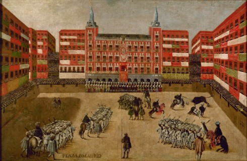 Vue de la Plaza Mayor pendant les ferias