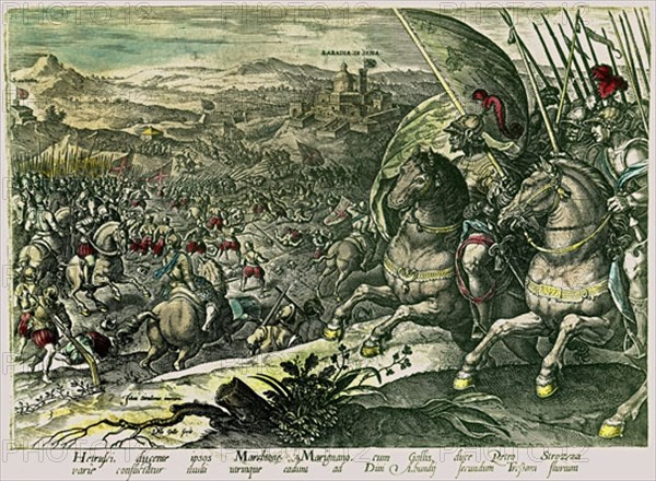 GRABADO BATALLA DE MARIGNANO EN LA ABADIA DE SIENA
MADRID, BIBLIOTECA NACIONAL