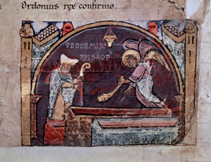 Teodomoro discovering St. James' sepulchre