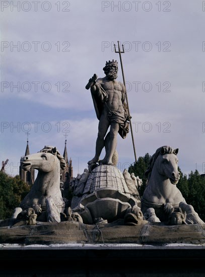 MENA JUAN PASCUAL DE 1707/1784
FUENTE DE NEPTUNO - NEPTUNO - VISTA FRONTAL
MADRID, PLAZA DE