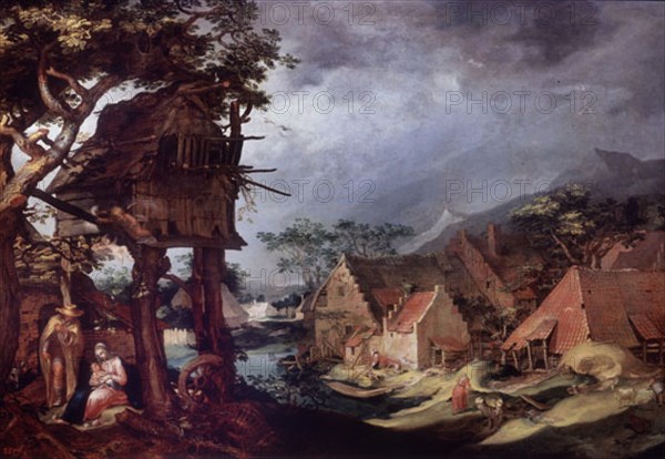 BLOEMAERT ABRAHAM
PAISAJE CON DESCANSO EN LA HUIDA A EGIPTO-HACIA 1605-LIENZO 113X161 CM
UTRECHT,