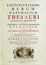 Seba, Tome III des Trésors naturels