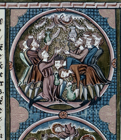BIBLIA DE SAN LUIS-TOMO I PG 44- DIOS ENVIA EL MANA PARA ALIMENTAR A LOS ISRAELITAS EN EL