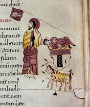 LECCIONARIO- SIGNATURA 22- SACRIFICIO DE ISAAC-MINIATURA MOZARABE
MADRID, ACADEMIA DE