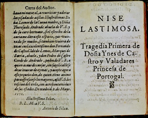 BERMUDEZ FRAY
NISE LASTIMOSA- PORTADA-TRAGEDIA PRIMERA DE DOÑA INES DE CASTRO-TEATRO HUMANISTICO