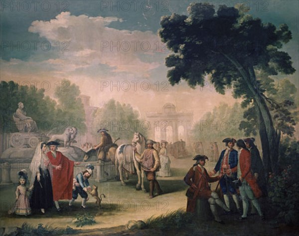 AGUIRRE GINES
LA PUERTA DE ALCALA Y LA FUENTE DE CIBELES-1785-I.N.1785-O/L-4,42X3,45CM-
Madrid,