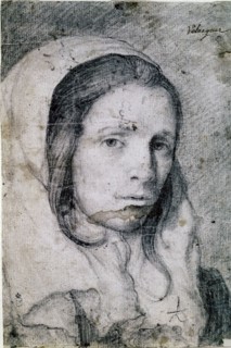 Vélasquez, Dessin d'un visage de femme
