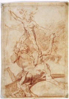 Goya, Caprice 56 : Soulever et baisser