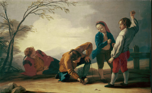 Del Castillo, Enfants jouant à la toupie