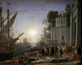 LORENA CLAUDIO DE 1600/82
DESEMBARCO DE CLEOPATRA-119x168 CM- S XVII-BARROCO-CLASICISMO