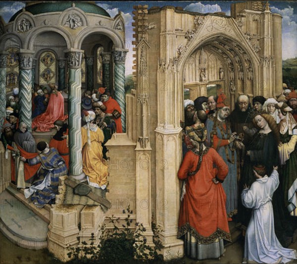 FLEMALLE MAESTRO DE 1378/1444
LOS DESPOSORIOS DE LA VIRGEN-TABLA 77x88         NP 1887 (AUTOR