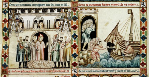 Alphonse X of Castile, Merchants negotiationg and loading wool