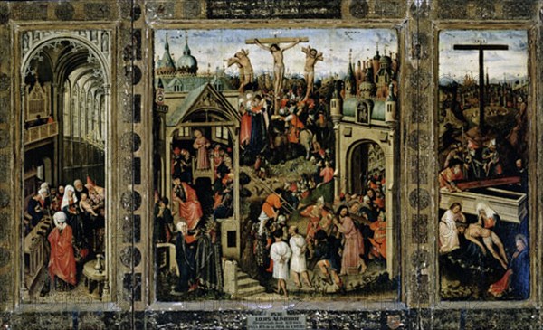 ALINCBROT LOUIS
PASAJES DE LA VIDA DE CRISTO-TRIPTICO-TABLA (22x59x22)x65 ALTURA  NP 2538
MADRID,