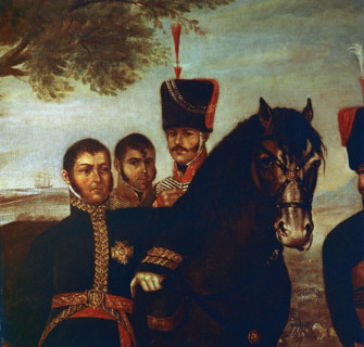 ANONIMO
EL GENERAL JOSE SAN MARTIN SU ESTADO MAYOR Y EL GENERAL ANTONIO JOSE DE SUCRE- DET- Conj