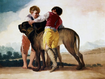 Goya, Deux garçons et un mâtin