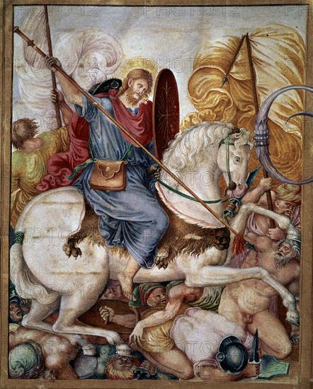 RAIMUNDI VICENT
ANTIFONARIO DE CARLOS V-SANTIAGO MATAMOROS COMBATIENDO-F20V-
MADRID, BIBLIOTECA