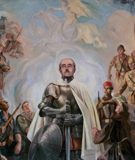 REQUE MERUVIA ARTURO 1906/1969
ALEGORIA DE FRANCO Y LA CRUZADA - 1948/9 - PINTURA MURAL -