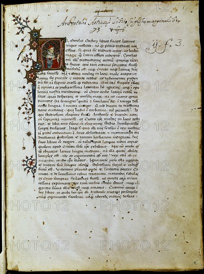 ARISTOTELES 384/322 AC
MS F-II-3-ARISTOTELIS ETHICORUM LIBRI.FOL 1.LEONARDO BRUNI
SAN LORENZO DEL