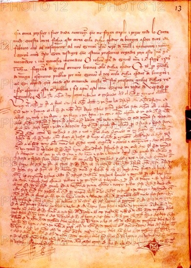 LIBRO DE LOS CABALLEROS DE LA ORDEN DE SANTIAGO - 1361 - FOLIO 13
BURGOS, ARCHIVO
