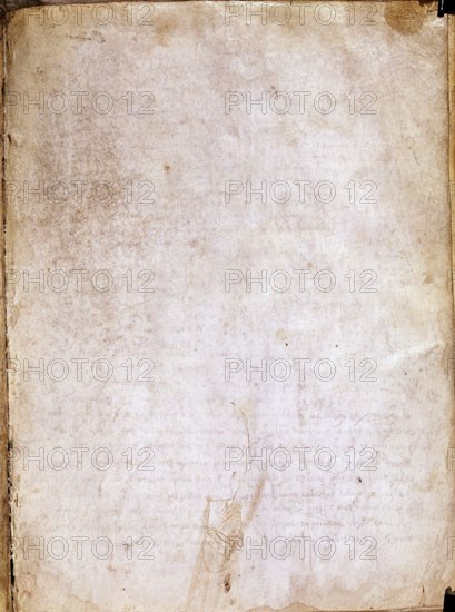 LIBRO DE LOS CABALLEROS DE LA ORDEN DE SANTIAGO - 1361 - FOLIO 13 V - PAGINA EN BLANCO
BURGOS,